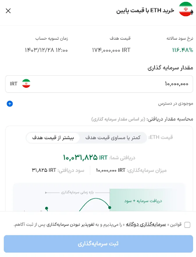 مراحل استفاده از Dual investment در  صرافی بیت۲۴